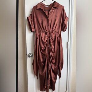 Steve Madden Asymmetrical Copper Dress